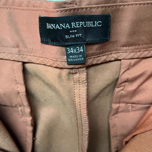 Banana Republic Rust/Orange Dress Pants Tapered Fit - Picture 3 of 4